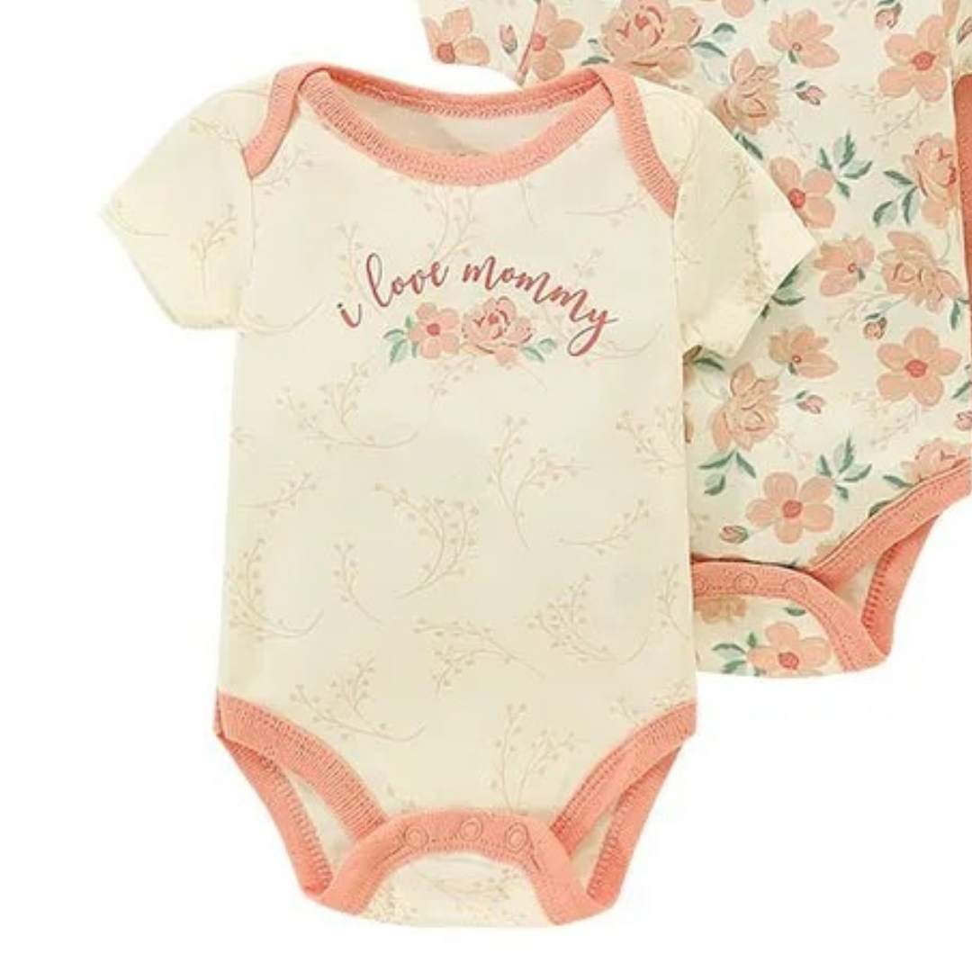 Kit 5 Bodies Fofurisa – Um Toque de Amor para Seu Bebê