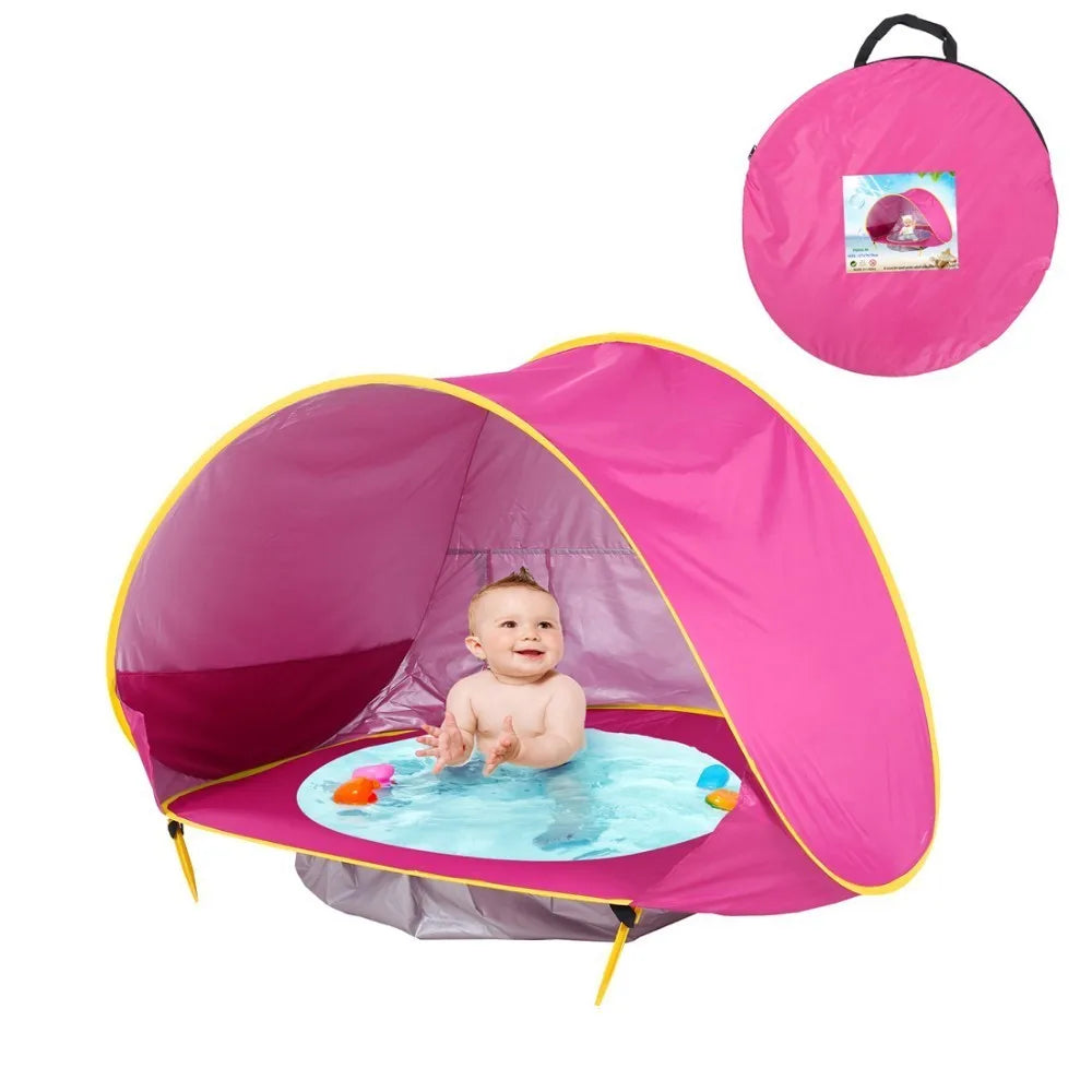 FofoSombra - Barraca Pop‑Up com Piscina Portátil e Proteção UV para Bebês e Crianças