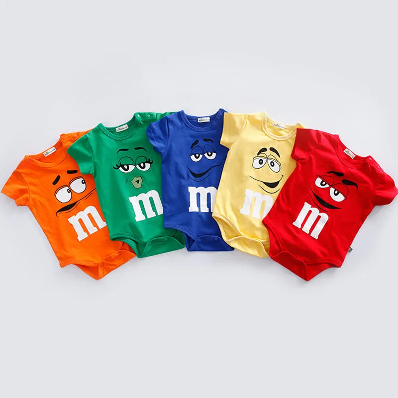 Mini&M’s – Body Infantil Divertido em Algodão Fino para Bebês de 3 a 24 Meses