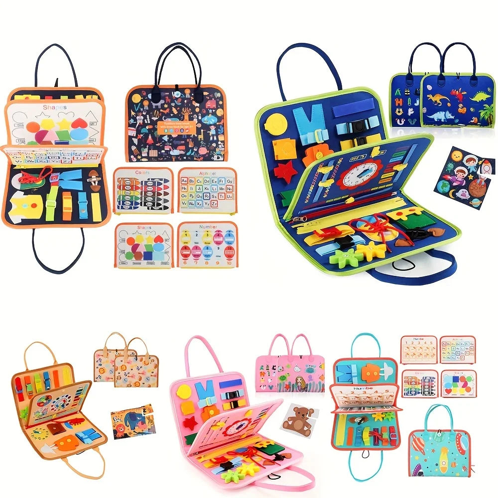 Busy Board Montessori Sensorial — Brinquedo Educativo para Habilidades Motoras Finas