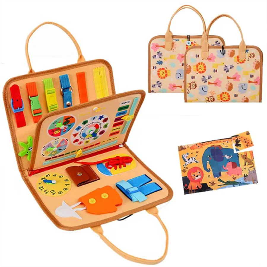 Busy Board Montessori Sensorial — Brinquedo Educativo para Habilidades Motoras Finas