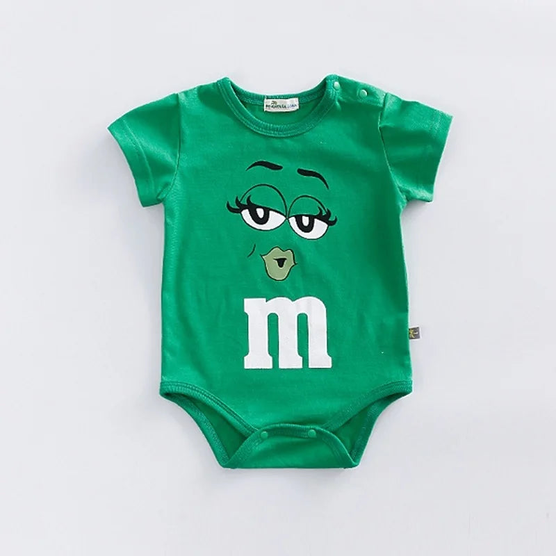 Mini&M’s – Body Infantil Divertido em Algodão Fino para Bebês de 3 a 24 Meses