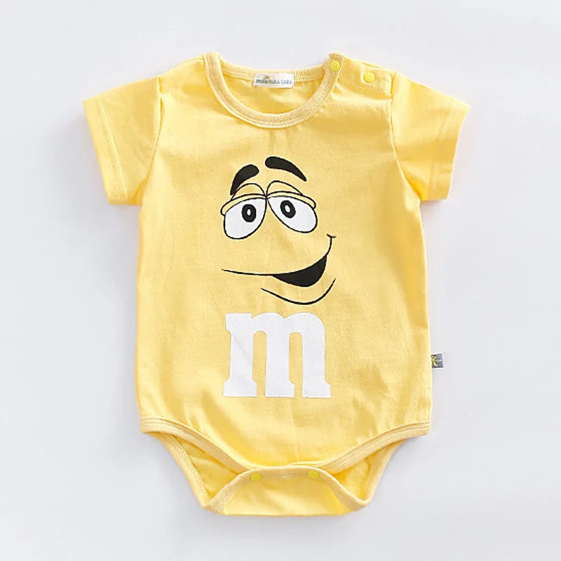 Mini&M’s – Body Infantil Divertido em Algodão Fino para Bebês de 3 a 24 Meses