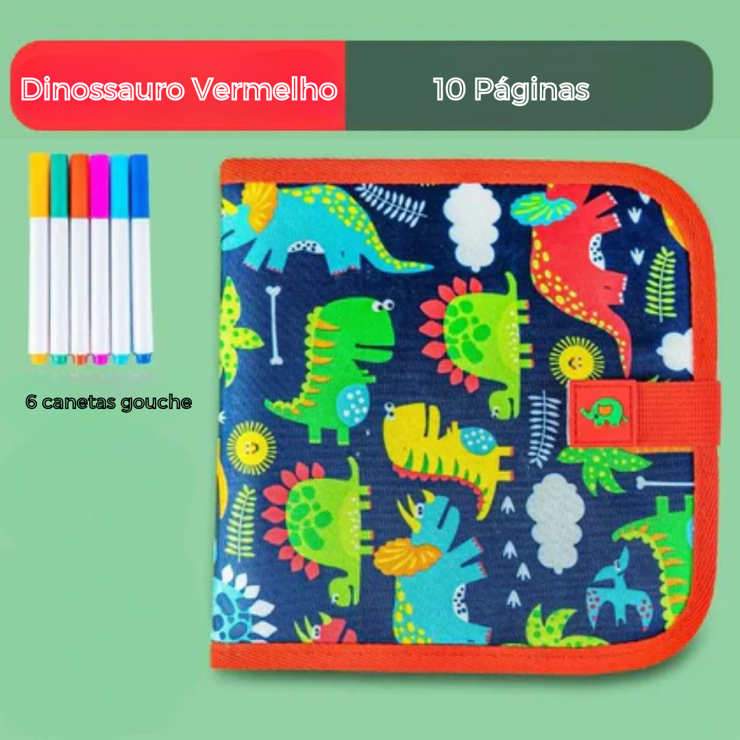 Livro de Desenho Apagável Infantil – Kit com 12 Canetas Coloridas, Jogo Educativo Reutilizável para Viagem e Diversão Criativa