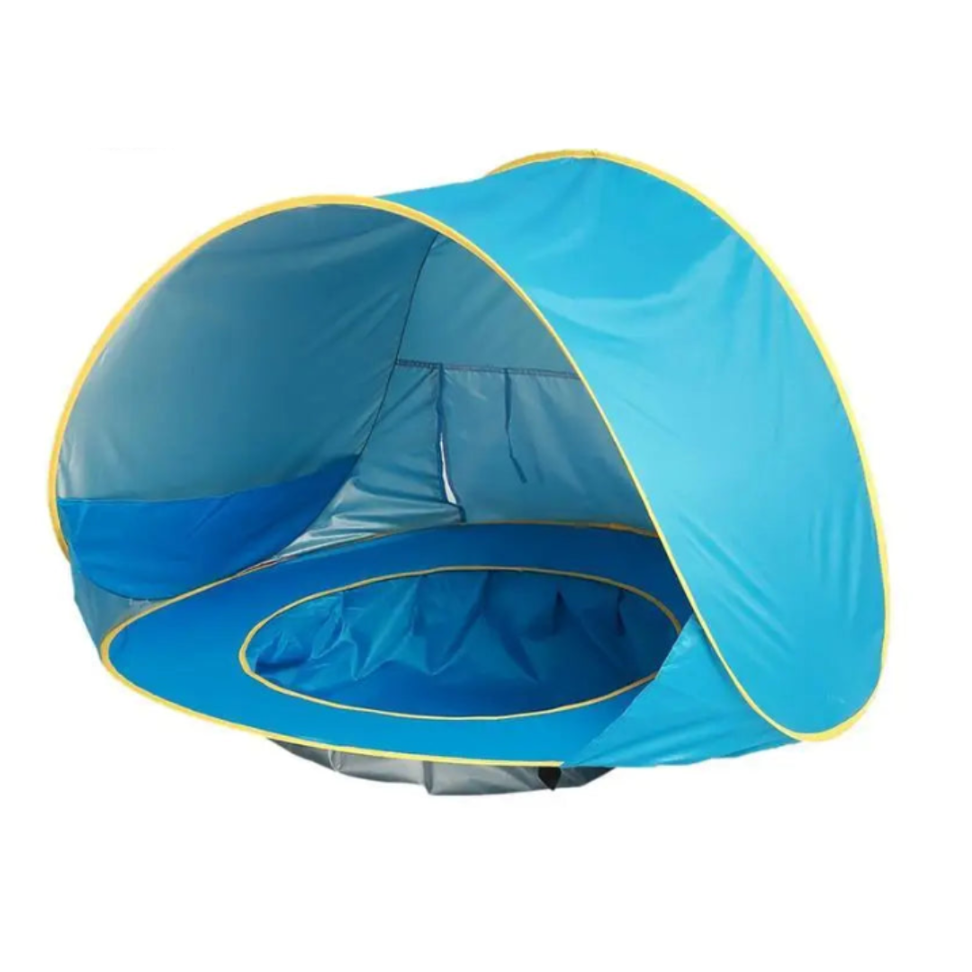 FofoSombra - Barraca Pop‑Up com Piscina Portátil e Proteção UV para Bebês e Crianças