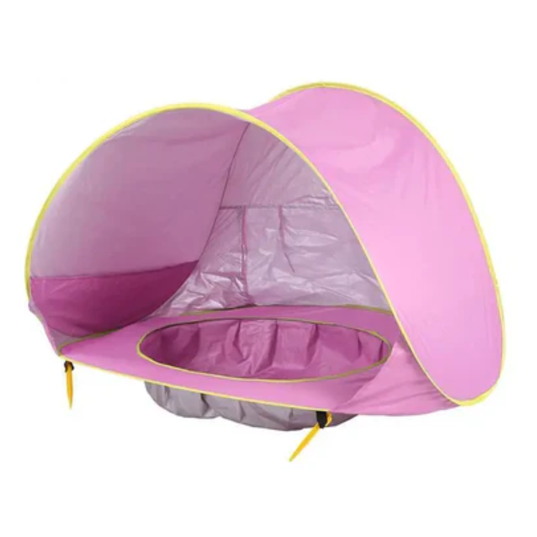 FofoSombra - Barraca Pop‑Up com Piscina Portátil e Proteção UV para Bebês e Crianças