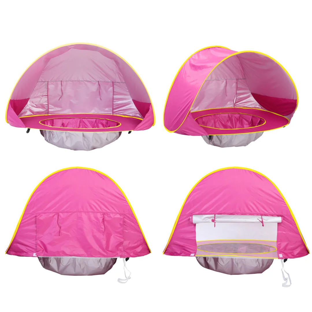 FofoSombra - Barraca Pop‑Up com Piscina Portátil e Proteção UV para Bebês e Crianças