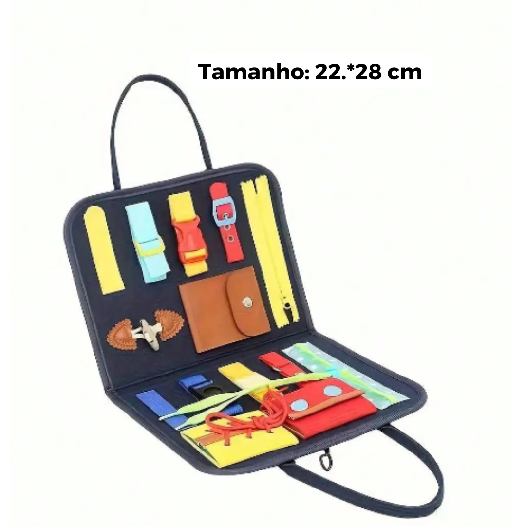 Busy Board Montessori Sensorial — Brinquedo Educativo para Habilidades Motoras Finas