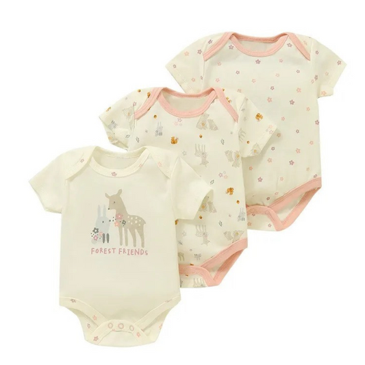 Kit 5 Bodies Fofurisa – Cores, Estampas e Sorrisos