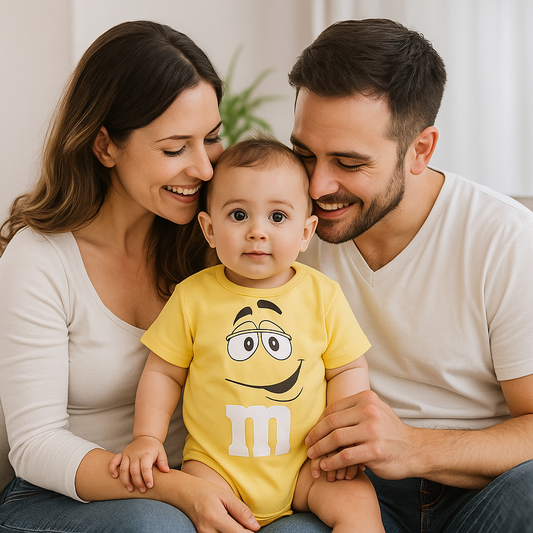 Mini&M’s – Body Infantil Divertido em Algodão Fino para Bebês de 3 a 24 Meses