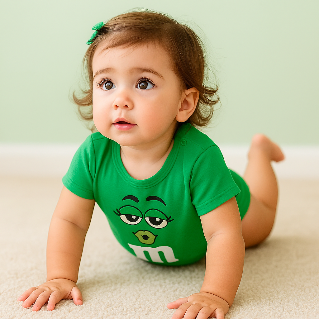 Mini&M’s – Body Infantil Divertido em Algodão Fino para Bebês de 3 a 24 Meses
