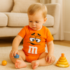Mini&M’s – Body Infantil Divertido em Algodão Fino para Bebês de 3 a 24 Meses