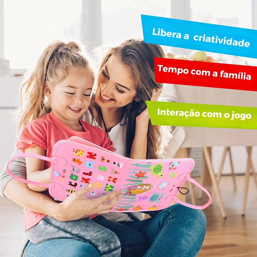 Mãozinhas Ativas – Placa Montessori de Atividades Sensoriais para Desenvolvimento Motor Infantil