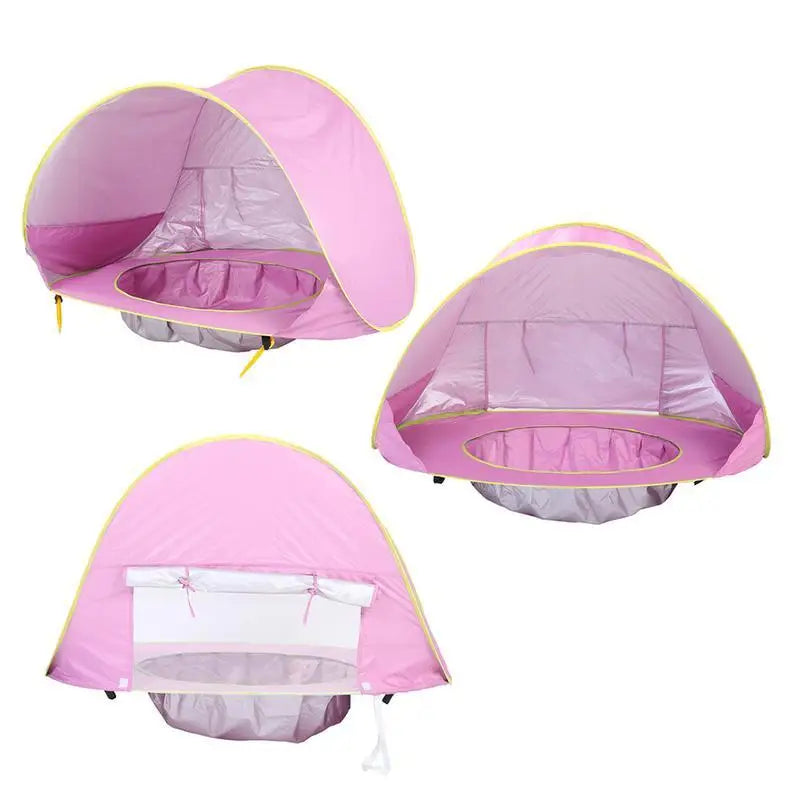 FofoSombra - Barraca Pop‑Up com Piscina Portátil e Proteção UV para Bebês e Crianças