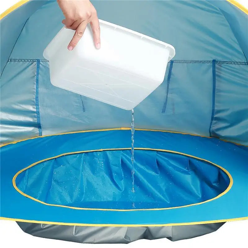 FofoSombra - Barraca Pop‑Up com Piscina Portátil e Proteção UV para Bebês e Crianças