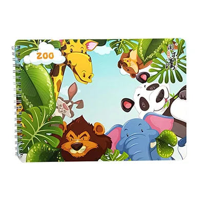 Livro Educativo Montessori "Descobertas Divertidas" – Animais, Números e Quebra-Cabeças para Crianças de 1 a 3 Anos