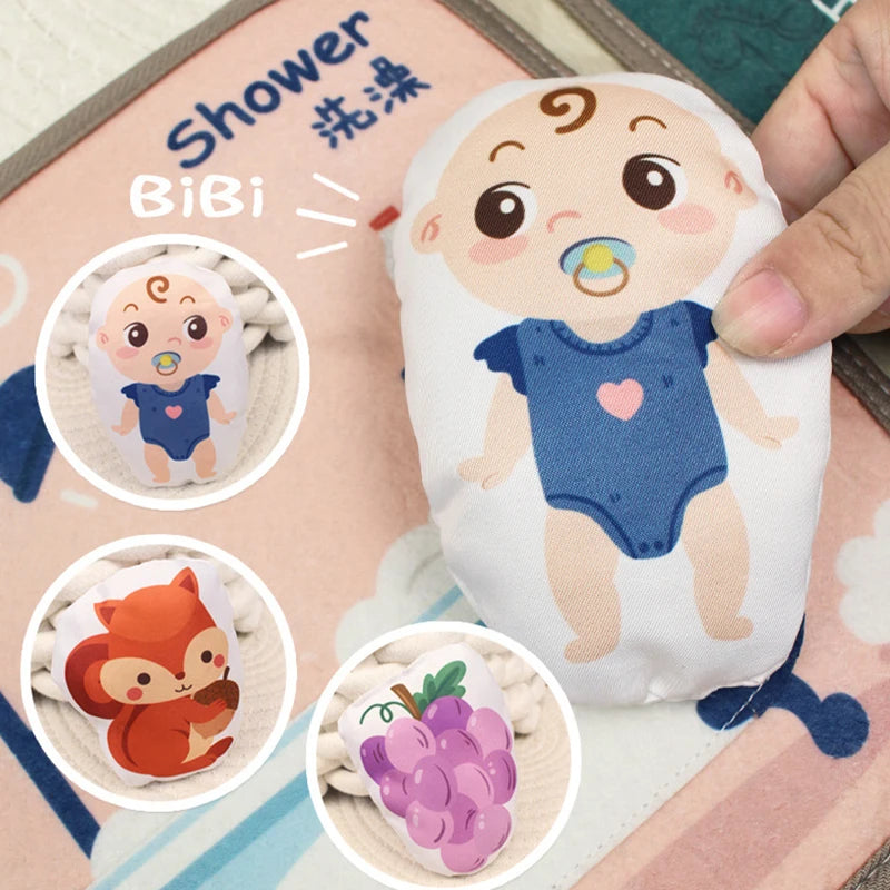 ZooMimos – Livro Sensorial Silencioso de Tecido com Animais Montessori para Bebês 6–12 meses