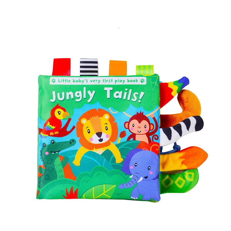 ZooMimos – Livro Sensorial Silencioso de Tecido com Animais Montessori para Bebês 6–12 meses