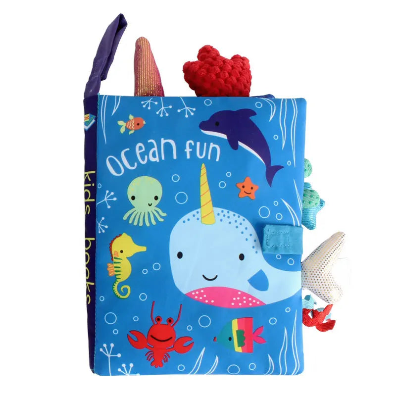 ZooMimos – Livro Sensorial Silencioso de Tecido com Animais Montessori para Bebês 6–12 meses