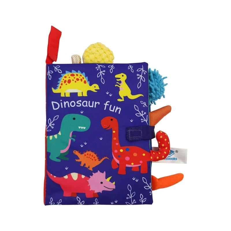 ZooMimos – Livro Sensorial Silencioso de Tecido com Animais Montessori para Bebês 6–12 meses
