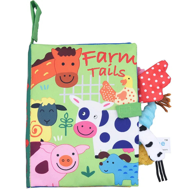ZooMimos – Livro Sensorial Silencioso de Tecido com Animais Montessori para Bebês 6–12 meses