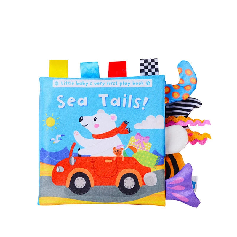 ZooMimos – Livro Sensorial Silencioso de Tecido com Animais Montessori para Bebês 6–12 meses