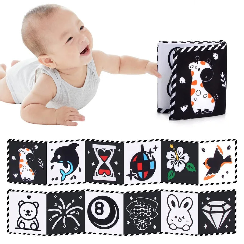 ZooMimos – Livro Sensorial Silencioso de Tecido com Animais Montessori para Bebês 6–12 meses