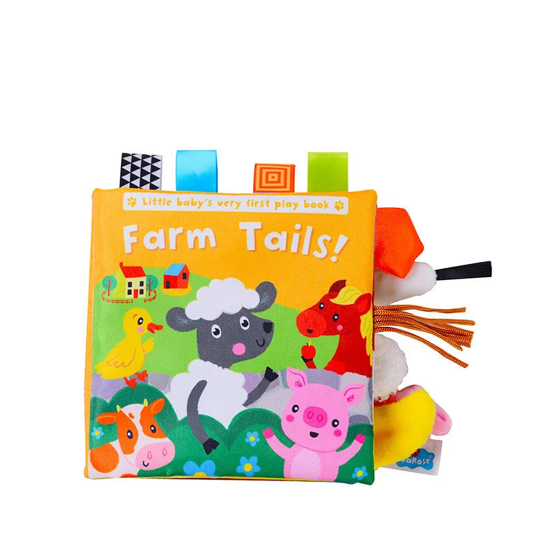 ZooMimos – Livro Sensorial Silencioso de Tecido com Animais Montessori para Bebês 6–12 meses