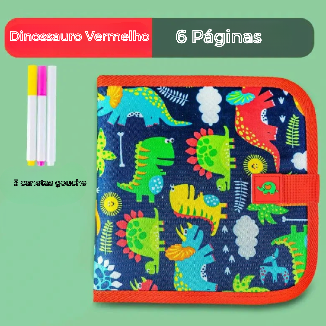Livro de Desenho Apagável Infantil – Kit com 12 Canetas Coloridas, Jogo Educativo Reutilizável para Viagem e Diversão Criativa