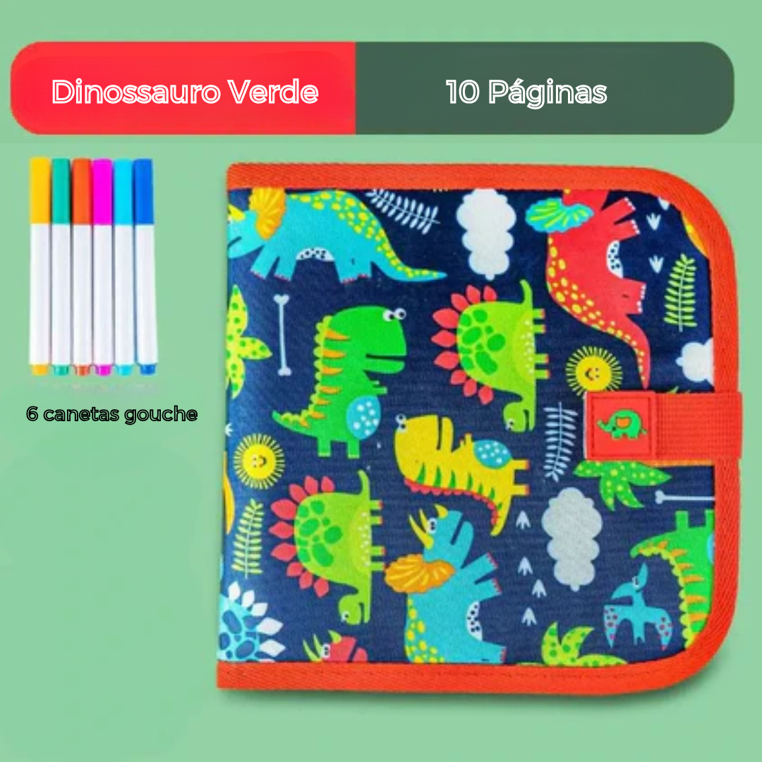 Livro de Desenho Apagável Infantil – Kit com 12 Canetas Coloridas, Jogo Educativo Reutilizável para Viagem e Diversão Criativa