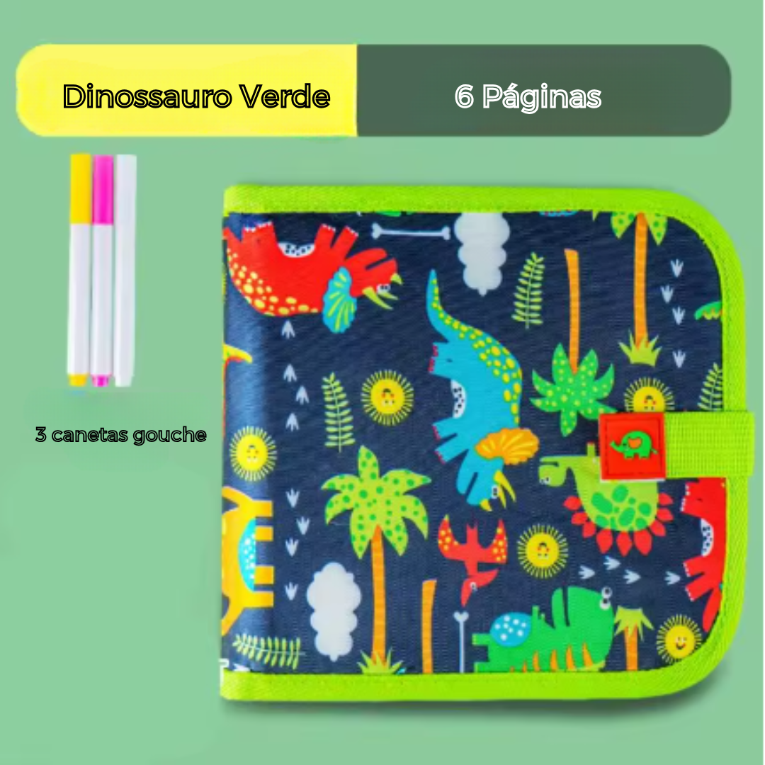 Livro de Desenho Apagável Infantil – Kit com 12 Canetas Coloridas, Jogo Educativo Reutilizável para Viagem e Diversão Criativa