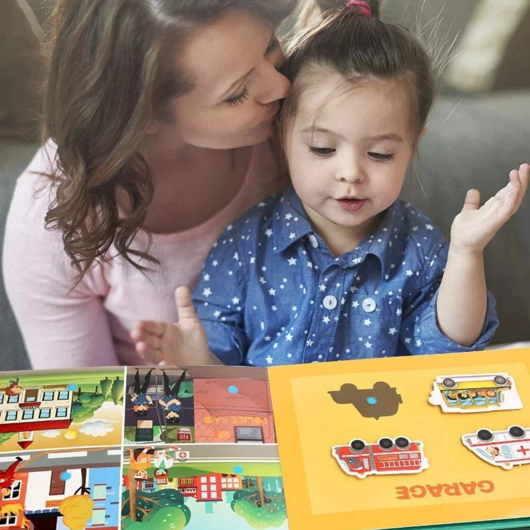 Livro Educativo Montessori "Descobertas Divertidas" – Animais, Números e Quebra-Cabeças para Crianças de 1 a 3 Anos