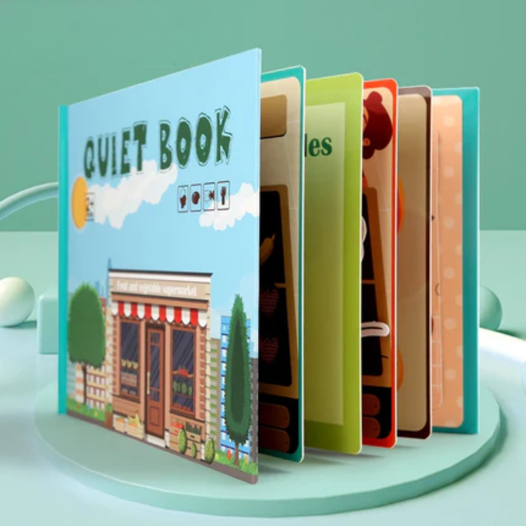 Livro Educativo Montessori "Descobertas Divertidas" – Animais, Números e Quebra-Cabeças para Crianças de 1 a 3 Anos