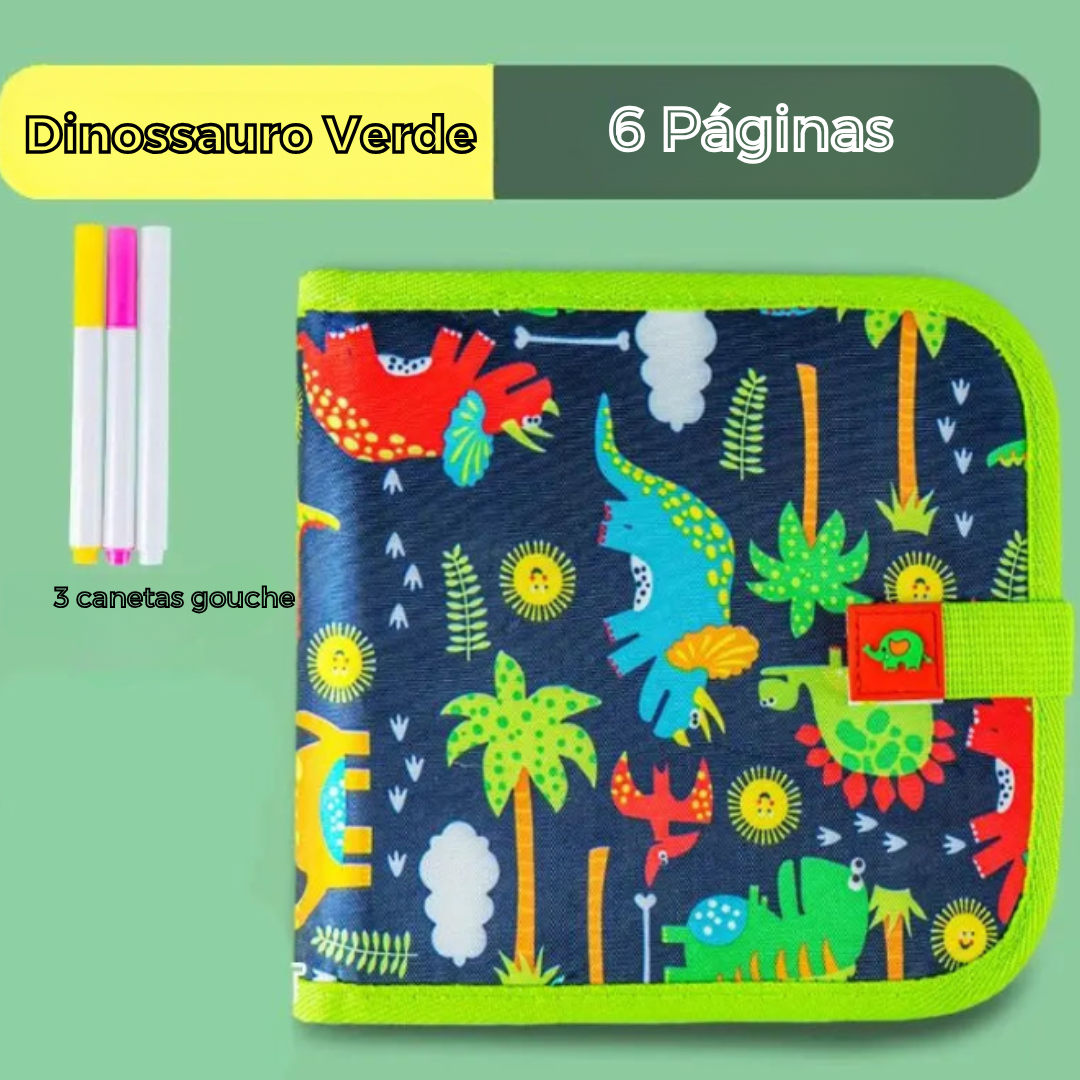 Livro de Desenho Apagável Infantil – Kit com 12 Canetas Coloridas, Jogo Educativo Reutilizável para Viagem e Diversão Criativa