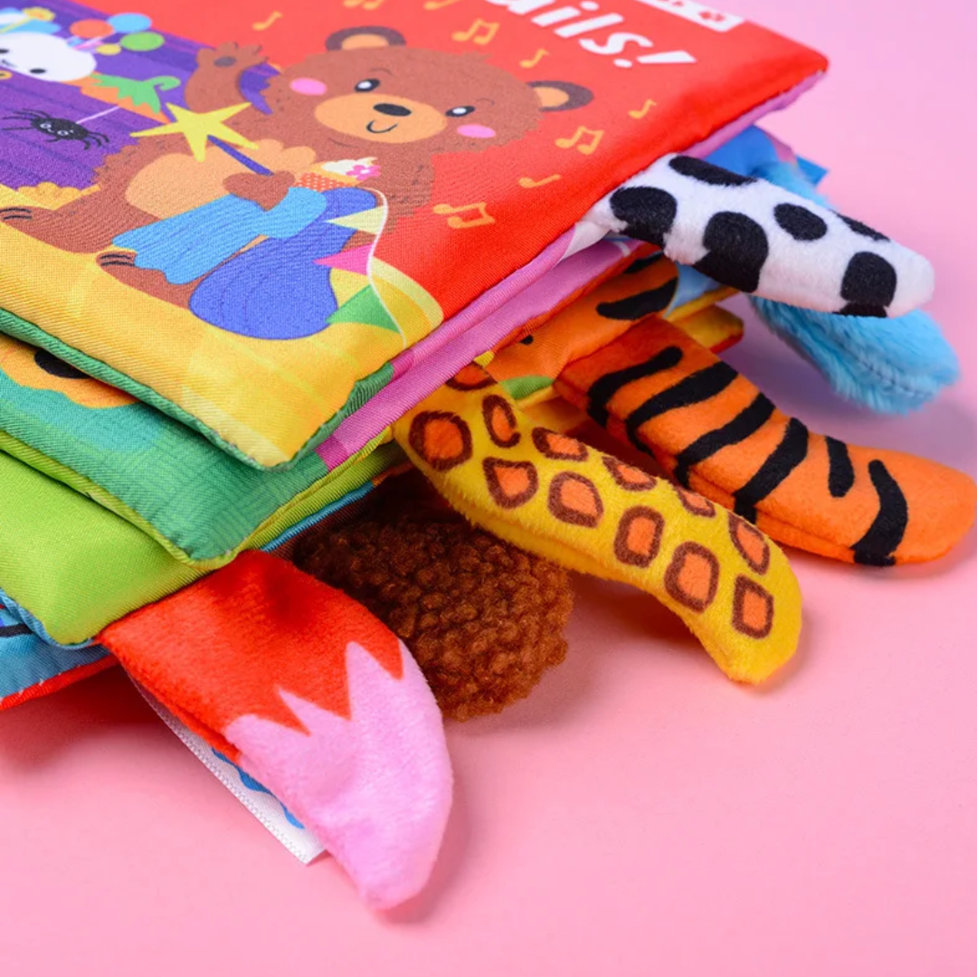 ZooMimos – Livro Sensorial Silencioso de Tecido com Animais Montessori para Bebês 6–12 meses