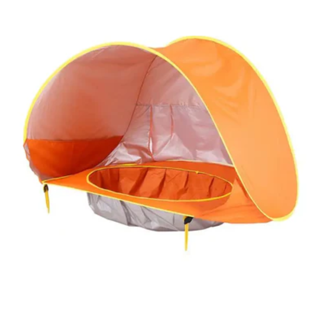 FofoSombra - Barraca Pop‑Up com Piscina Portátil e Proteção UV para Bebês e Crianças
